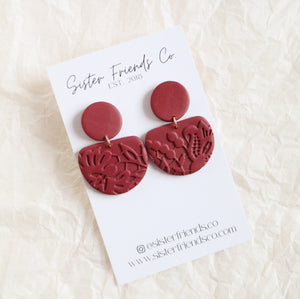 Sawyer Lace Earrings | Red | Fall Staple
