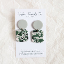 Load image into Gallery viewer, Square Marble Earrings | Fall Staple