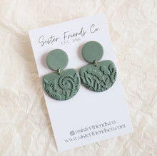 Load image into Gallery viewer, Sawyer Lace Earrings | Dusty Green | Fall Staple